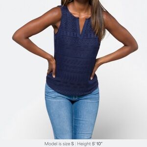 Market & Spruce Deep Blue Tank Top